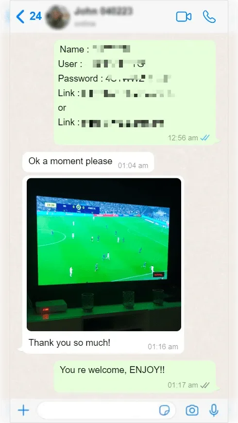 WhatsApp conversation with a subscriber, screenshot 8 of 8